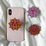 Pink Glitter Collection Initial phone grip