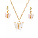 Butterfly Earrings and Necklace set