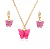 Butterfly Earrings and Necklace set