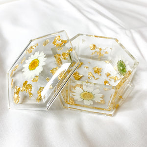 Daisy Collection Trinket Dish With Lid